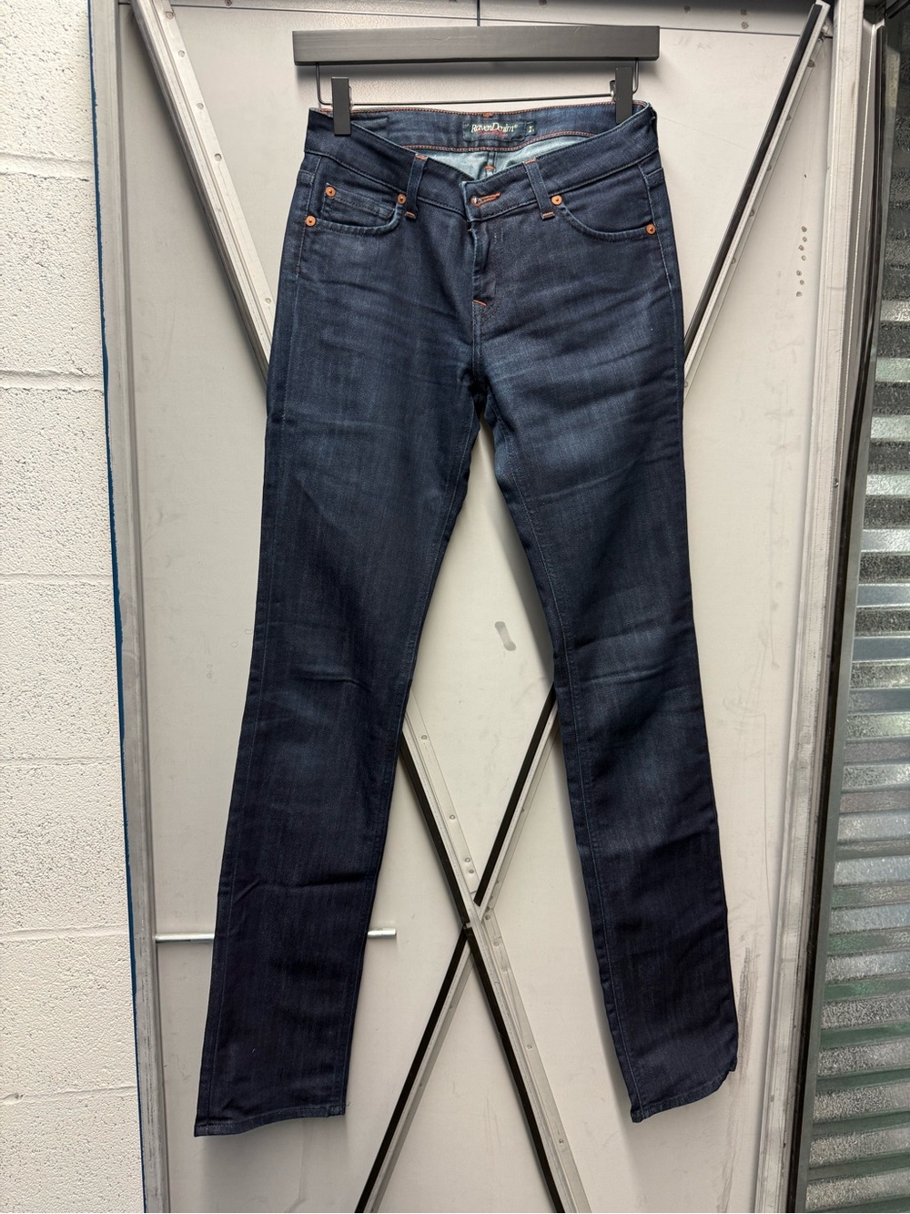 Women's Dark Blue Slim Straight Jeans